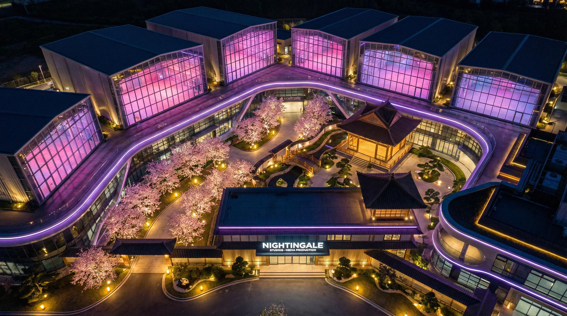 黄色仓库传媒基地 - 影视制作基地航拍